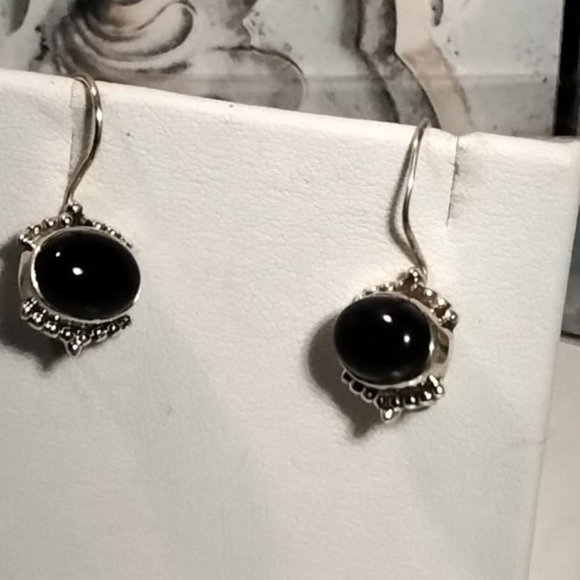 Jewelry - ‼️LAST CHANCE Black Onyx Sterling Silver 925 Earrings